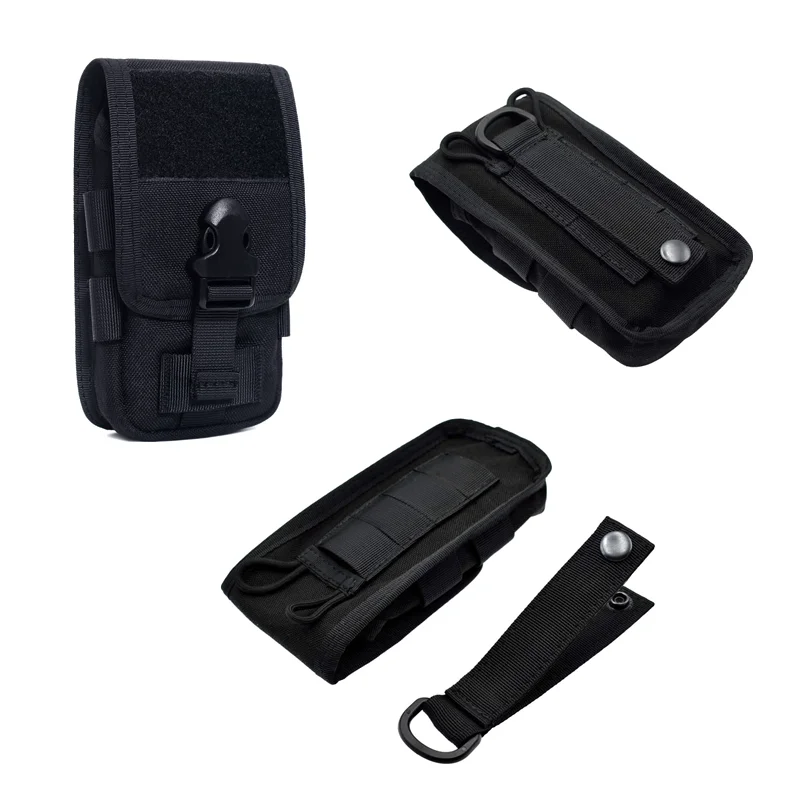 

Tactical Holster Pouch Double Layer Phone Pouch Smartphone Pouches EDC Molle Gadget Bag Attachment Belt Holder Waist Bag