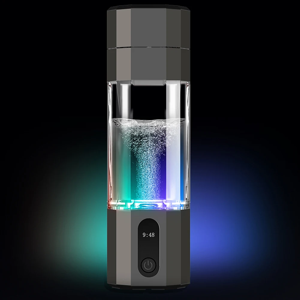 

208ml Hydrogen Water Bottle LED Display Portable Hydrogen Rich Water Generator Hydrogen Water Ionizer for Office Home and Travel