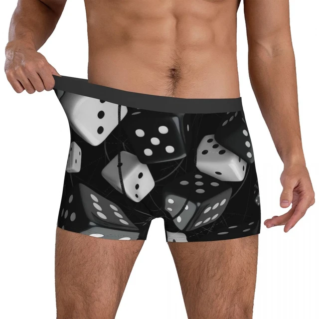 Black And White Dice Underwear Entertainment Games Custom Trunk Trenky Male  Panties Breathable Boxer Brief Birthday Present - AliExpress