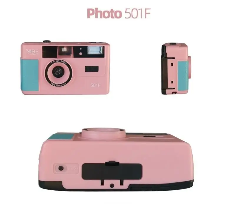 micro four thirds New German VIBE 501F Camera Reusable Non-Disposable Retro Film Camera 135 Film Fool with Flash Black/Red/Champagne Silver/Pink pink digital camera