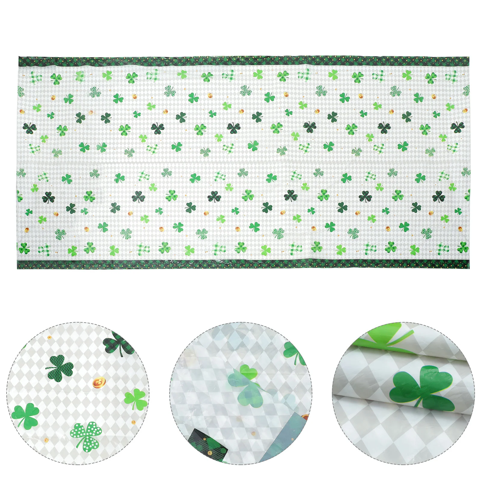 

Shamrock Party Tablecloth St Patrick' Day Centerpiece Decor Tablecloths Patrick's for Household