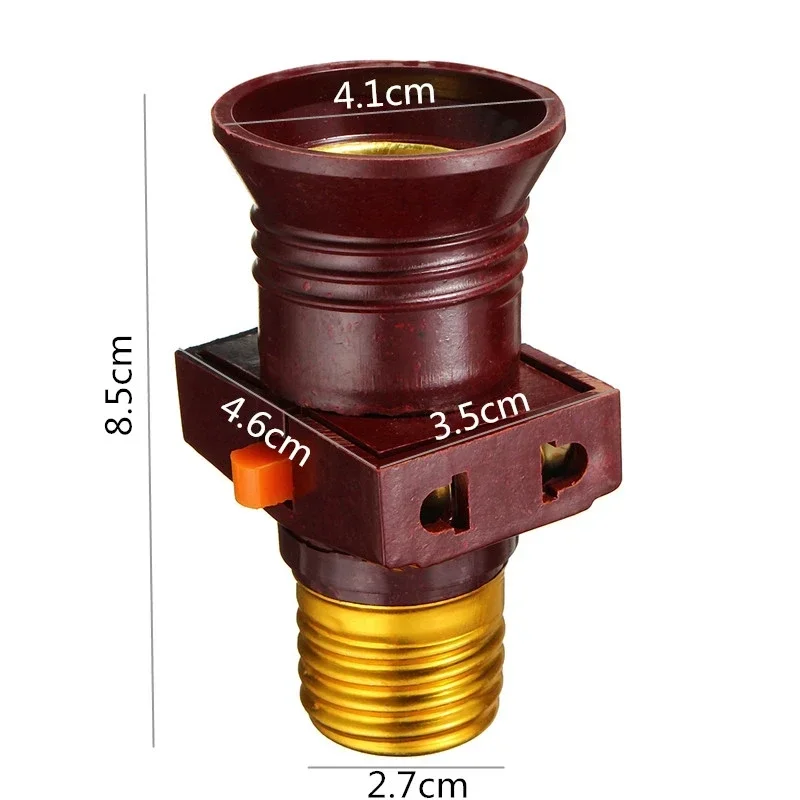 1PCS 111V-240V E27 Screw Bulb Holder Convert To Switch Lamp Socket LED Bulb Adapter Switch Lamp Socket Adapter