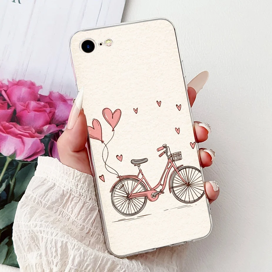 Cute Cat Painted Clear Silicone Soft Slim Phone Case