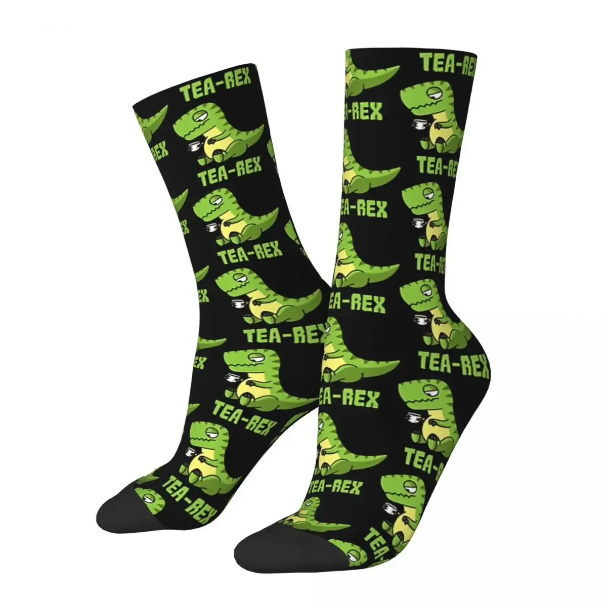 

Funny Crazy Sock for Men Tea-Rex Hip Hop Harajuku Dinosaurs Seamless Pattern Printed Boys Crew Sock Novelty Gift