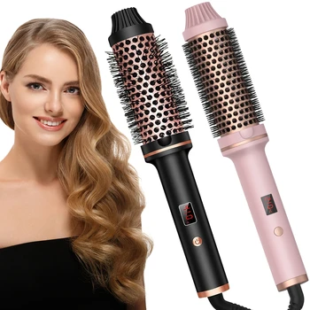 Regalo di San Valentino Piastra per capelli Spazzole elettriche per capelli Pettine caldo Ferro arricciacapelli professionale Spazzola termica riscaldata antiscottatura 1