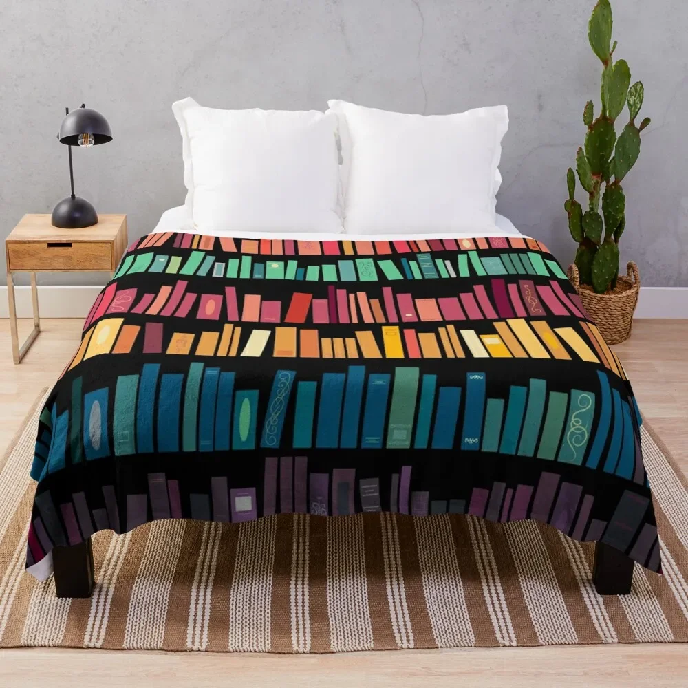 Colorful Library Throw Blanket heavy to sleep Fluffys Large Blankets