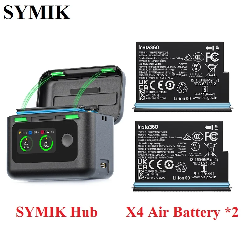 Station d'accueil et chargeur pour caméra 360 - Lot batterie/hub