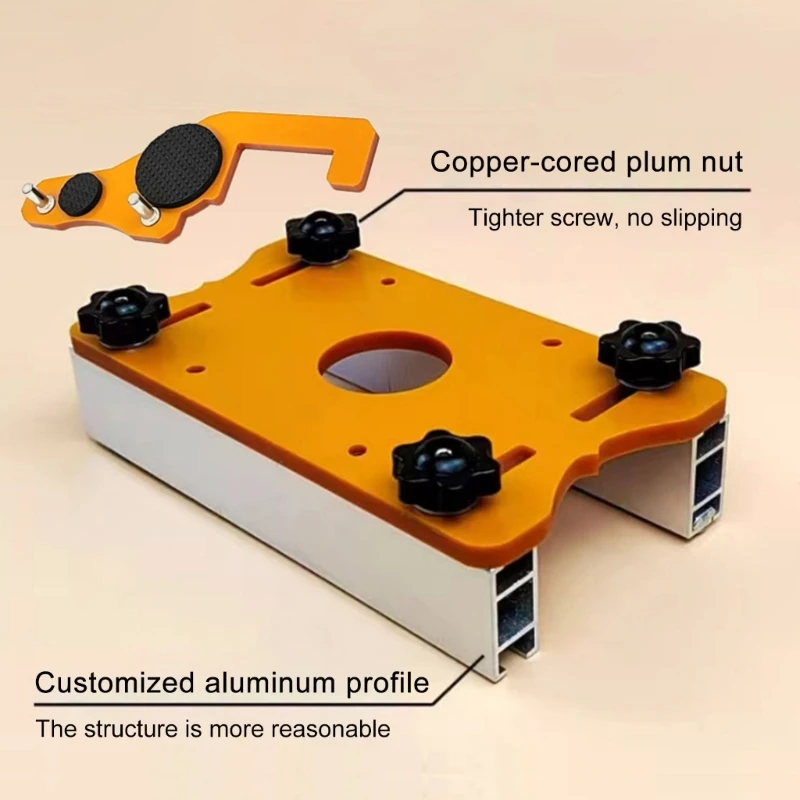 Router Base 2 in 1 Palms Router Base Slot Bracket for Cabinet