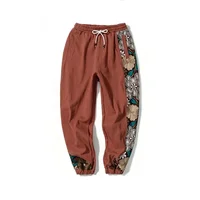 Viser décontractés en coton pour hommes, vêtements pour hommes, broderie de samouraï japonais, jogging Harem fjrespzed, mode masculine 5