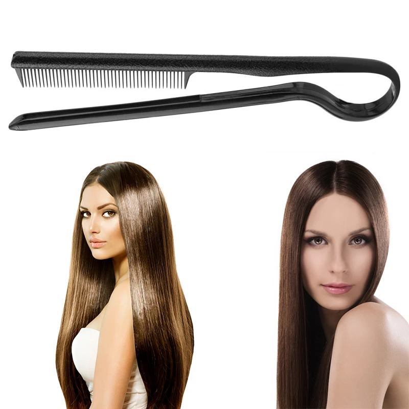 

Useful Hair Straighten Salon Comb Hairdressing Smooth Tool Hold Tongs Hair Styling Tools For Women Hair Brush Straightener