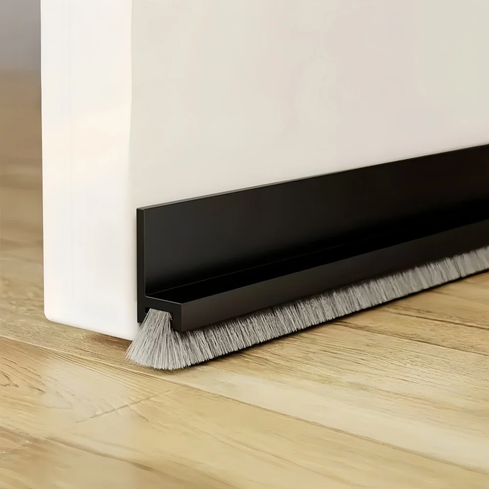 Premium Brush Door Bottom Seal Strip - Self-Adhesive Weather, Insect & Sound Blocker