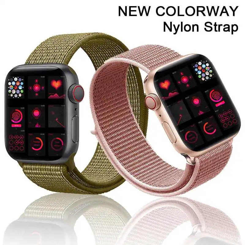 Ремешок YouYaeMi нейлоновый для Apple iWath Watch Series 7 41 мм iWatch 45 6 40 44 SE 5 |