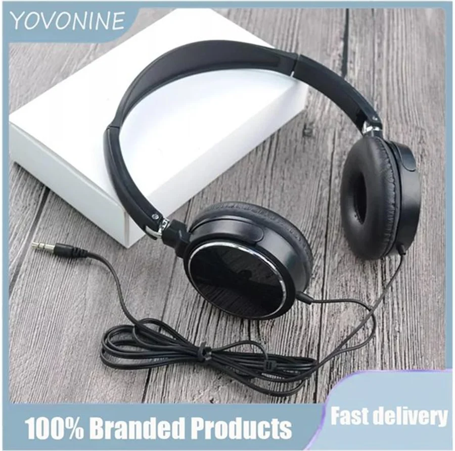Yovonine Hot Foldable Wired Earphones Over Ear Hifi Stereo Sound