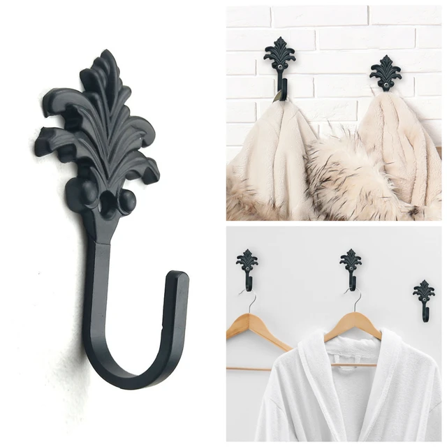 Vintage Cast Iron Wall Hooks - Stylish Utility Hooks for Coats