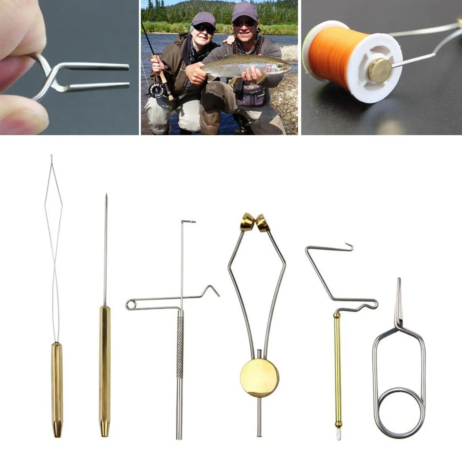 Essential Fly Tying Tools Bundle with Bodkin, Dubbing, and Hackle Plier