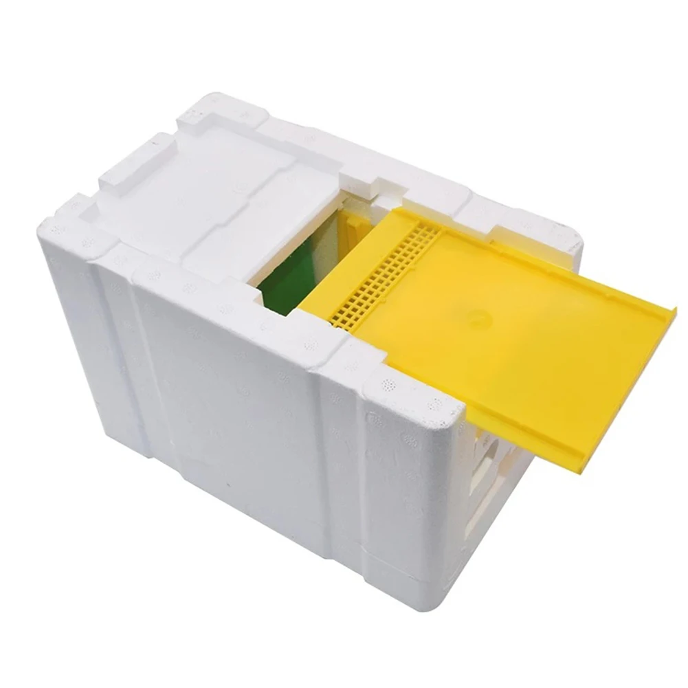 

1pcs Queen Bee Mating Box Mini Nucleus Hive Breeding Harvesting Foam Beekeeping Tools 9.45*6.5*5.9 Inch Outdoor Living