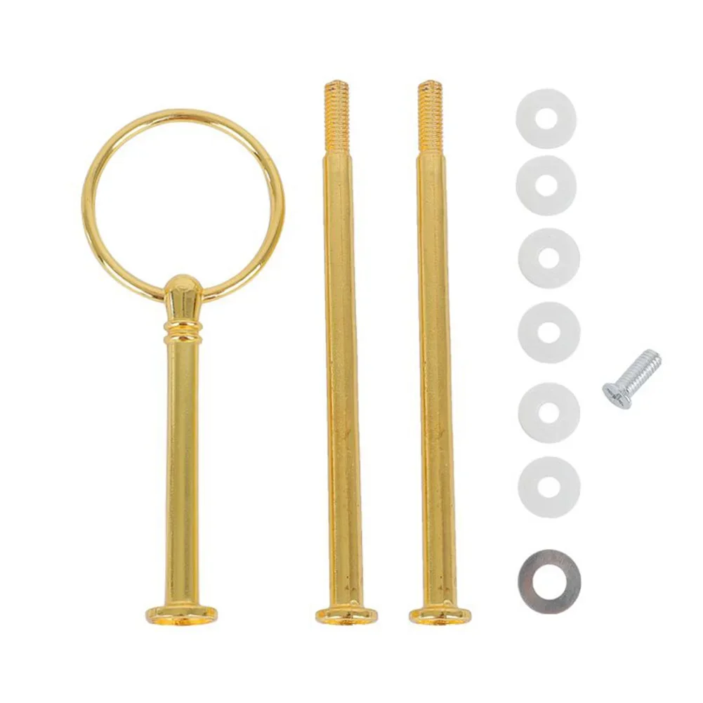 Handle Cake Stand Party 3 Tier Tray Accessories Wedding Baking Zinc Alloy Cupcake Plate Durable Fitting Handle cake stand