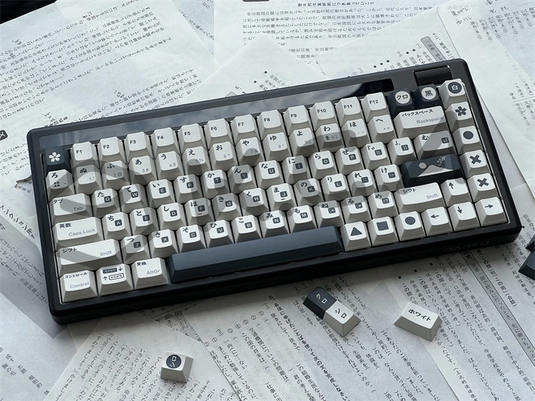 gmk arco keycaps gmk preto branco japonês keycap cereja perfil pbt tintura sublimação teclado mecânico para mx interruptor