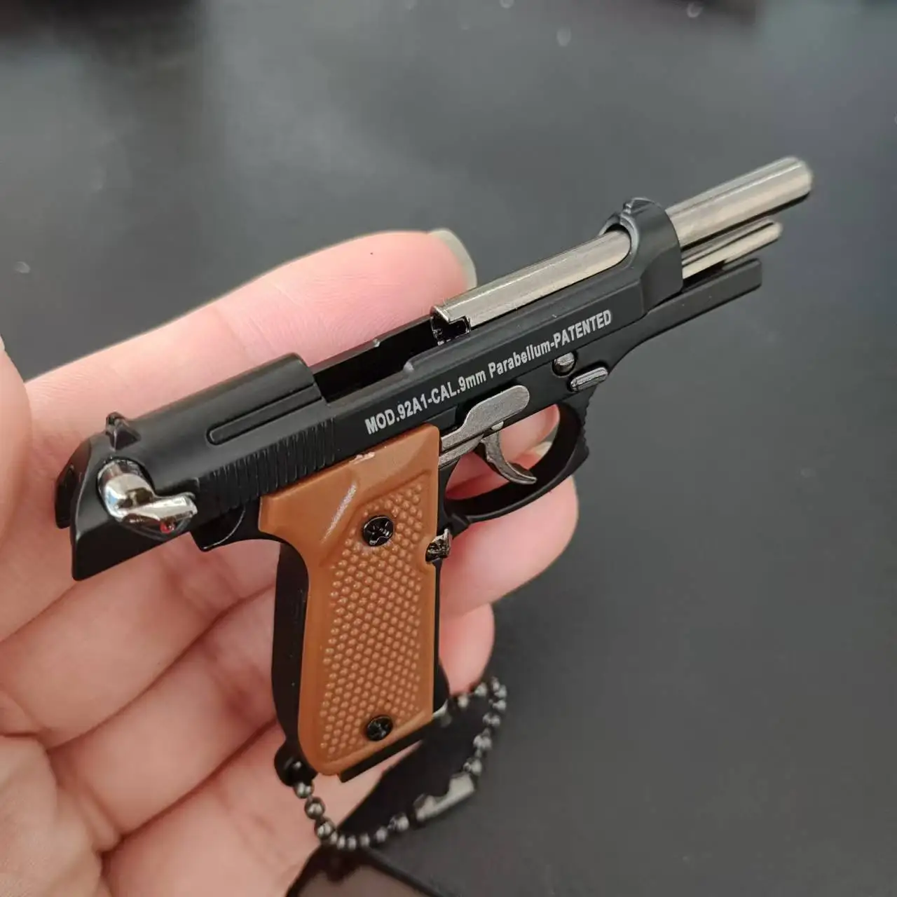 1:3 Mini  M92A1 Detachable Toy Gun Alloy 92F G34 Pistol Model Keychain Pendant Miniature Pistola Collection Toy Boys Gifts 5