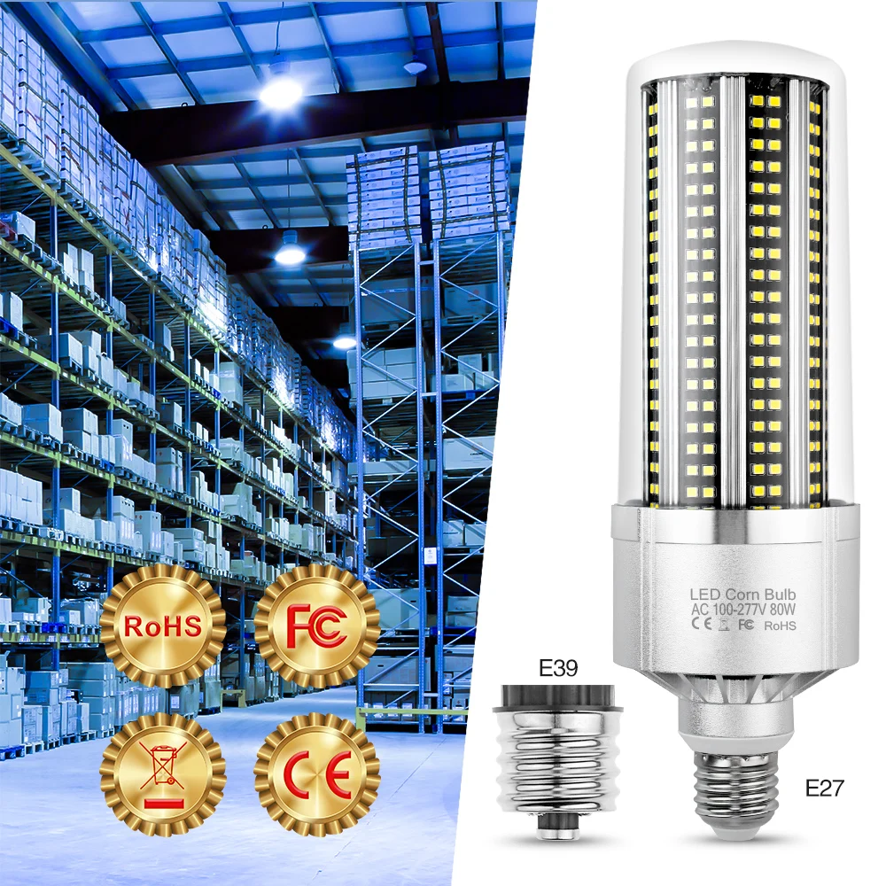 

LED Bulb E27 Corn Lamp 220V Light E39 Lampada 110V Bombillas Led Chandeliers No Flicker For Home Ampoule 80W 100W 120W 150W 200W