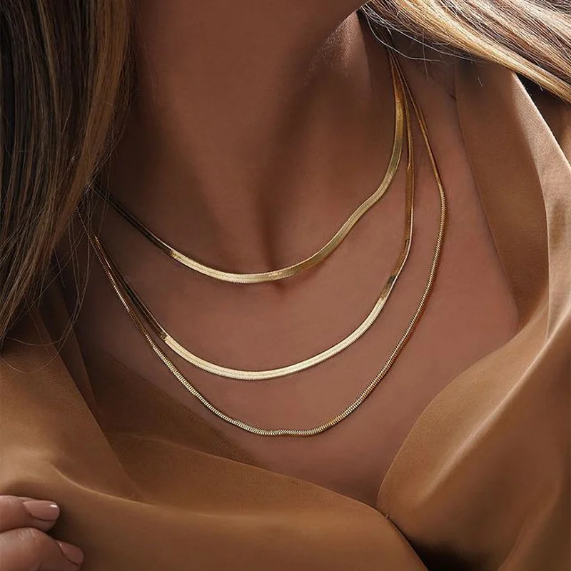 Paved Herringbone Chain Necklace | Bryan Anthonys