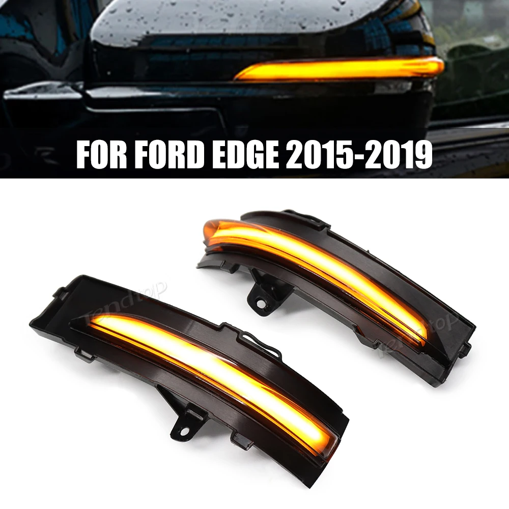 

Динамическая фонарь для поворотника, зеркальный индикатор для Ford EDGE 2015-2021, боковое зеркало для стайлинга автомобиля