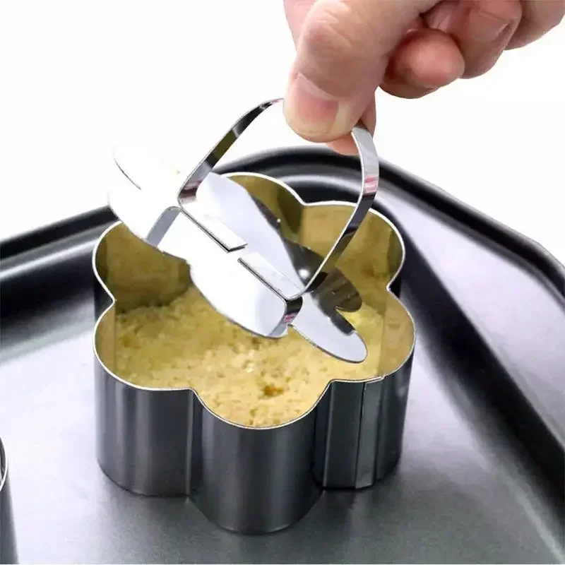 Stainless Steel Mousse Ring Cake Mold Baking Tools Kitchen Bakeware Cake Molds DIY Cupcake Salad Dessert Cake Decorting Tools