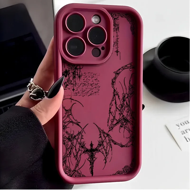 Luxury Dark Gothic Cross Mark Phone Case - Elegant Protective Casing