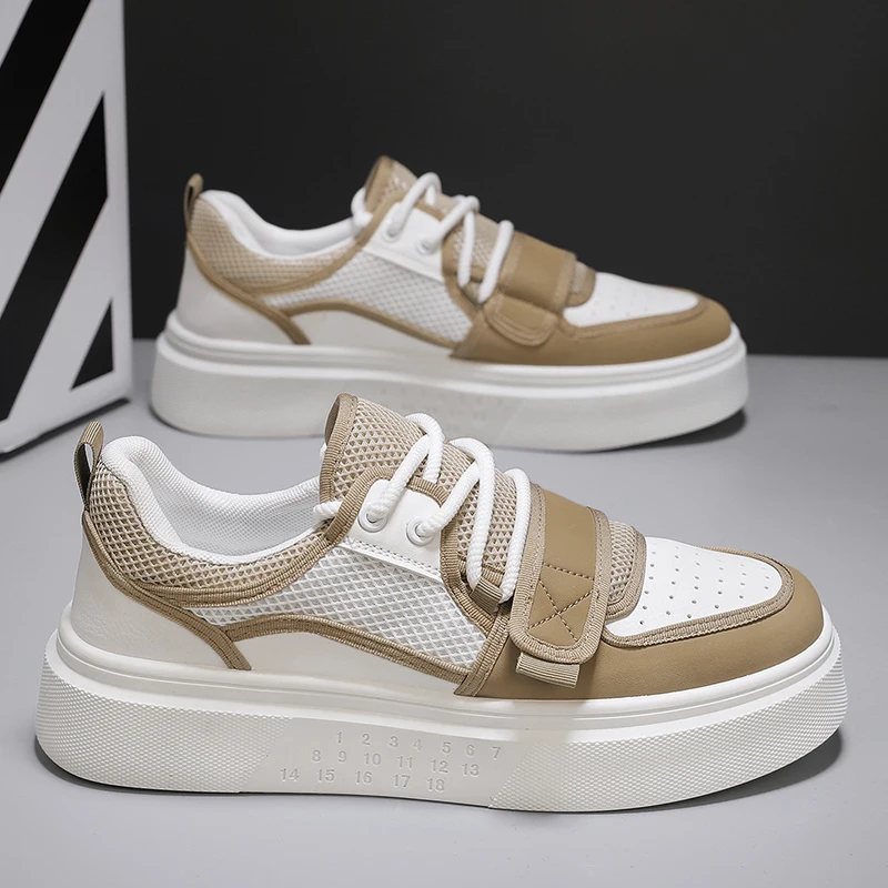 New Fashion Men Vulcanized Shoes Street Skate Outdoor Casual Shoe Mesh Breathable Autumn Anti Slip Sneakers Walking Shoes 6