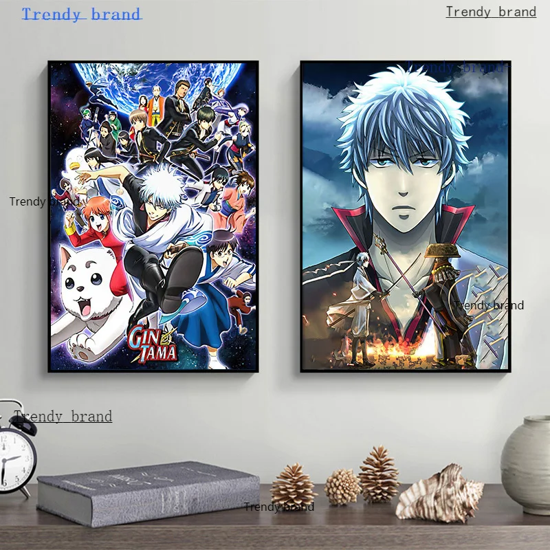 

Japanese Anime Gintama Comic Canvas Painting Art Nordic Posters and Prints Wall Pictures for Living Room Decoration Frameless