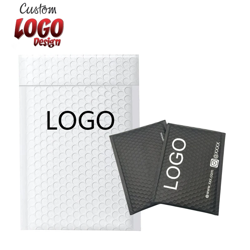 Пользовательская почтовая сумка с логотипом водонепроницаемые мягкие конверты с самозапечатывающимися пакетами для доставки белые Пузырьковые конверты