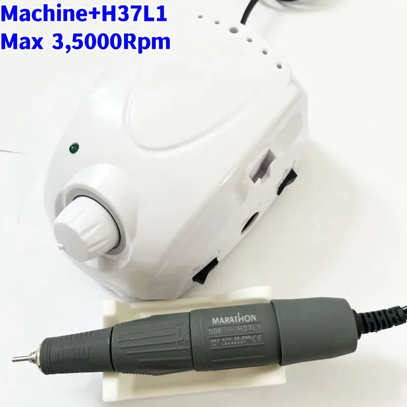 Marathon Champion-3 65W Electric Nail Drill Polish Control Box 35K 45K High Quality Handle Nail Drill Nail File Equipment Set 2