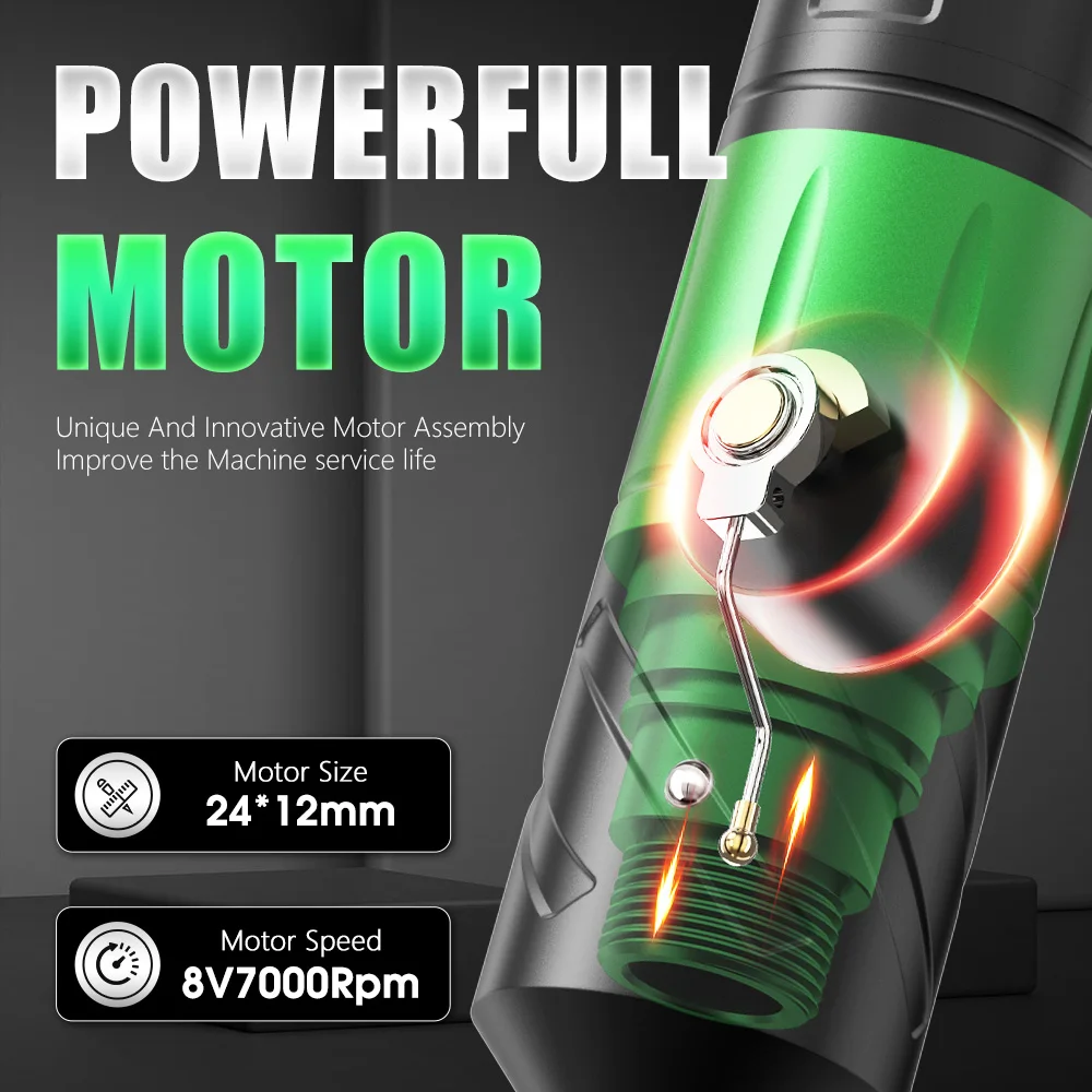 Tattoo Kit T-Rex Rotating Tattoo Machine Wireless Tattoo Machine Pen LED Digital Display 3.5mm Stroke Tattoo Power Tattoo Kit - 3