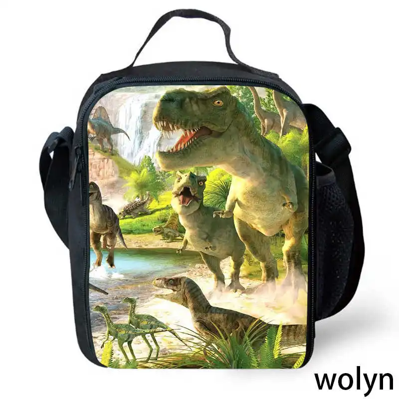 Mochila Escolar Grande Jurassic World Para Niños Con Bolsillo De Almuerzo Desmontable - Diseño Multicolor