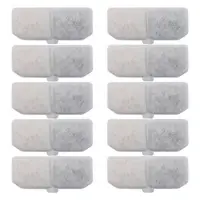 ไส้กรองน้ำสำหรับแมวน้ำพุ10แพ็คไส้กรองน้ำพุถ่านกัมมันต์สำหรับสัตว์เลี้ยงไส้กรองการไหลเวียนของน้ำทรงสี่เหลี่ยมผืนผ้า 1