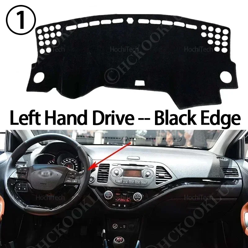 Auto Dashboard Abdeckung Vermeiden Licht Pad Instrument Panel Matte Fall Teppiche Für Kia Picanto Morgen TA 2012 2013 2014 2015 2016 – Detail 9