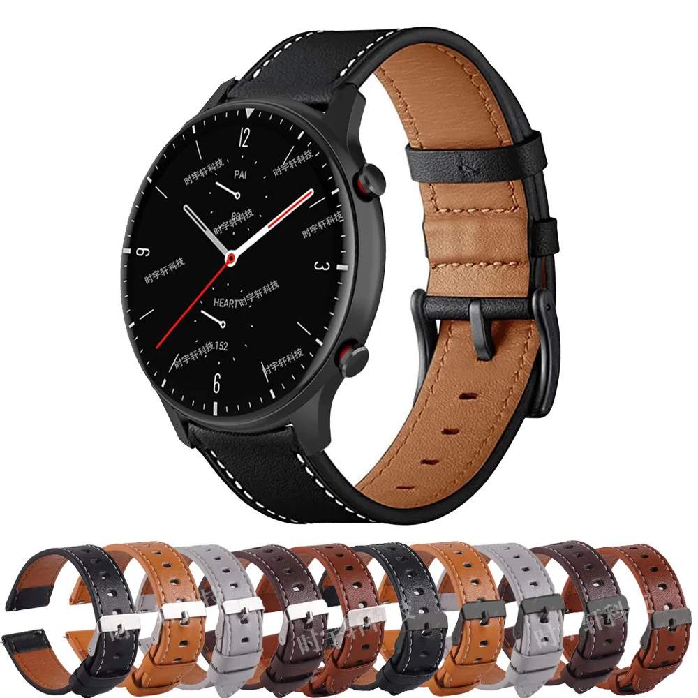 

Ремешок для часов Huami Amazfit GTR 2 2E, спортивный кожаный браслет для часов 22 мм Amazfit Pace Stratos 2 2S 3/GTR 47 мм