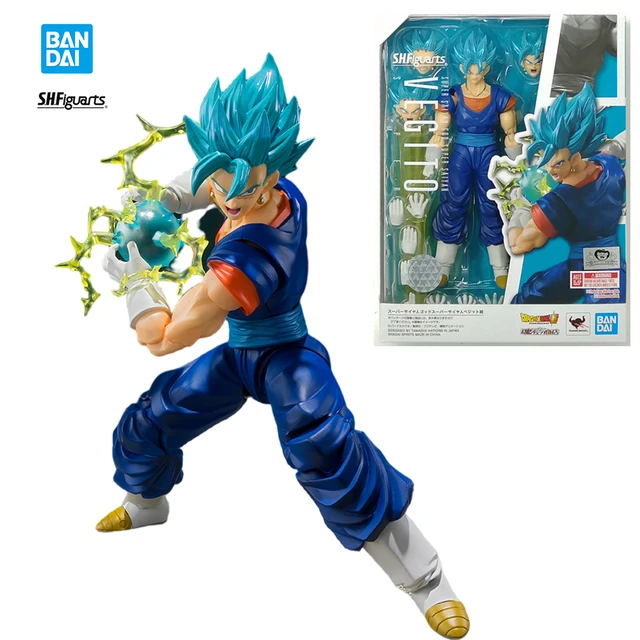 Genuine Anime Shfiguarts Dragon Ball Z Gogeta Figure Blue Hair Gogeta  Theater Edition Joint Movable Doll Collectible Toys Gift