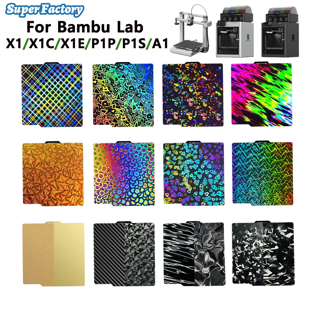 Produktbild von Limtula Lab P1S/X1C Bauplatte – 257x257 Mm, Doppelseitig PEY+PEI, Federstahl – Für Beheiztes Bett, Kratzfest, Hitzebeständig – 3D-Druck Zubehör