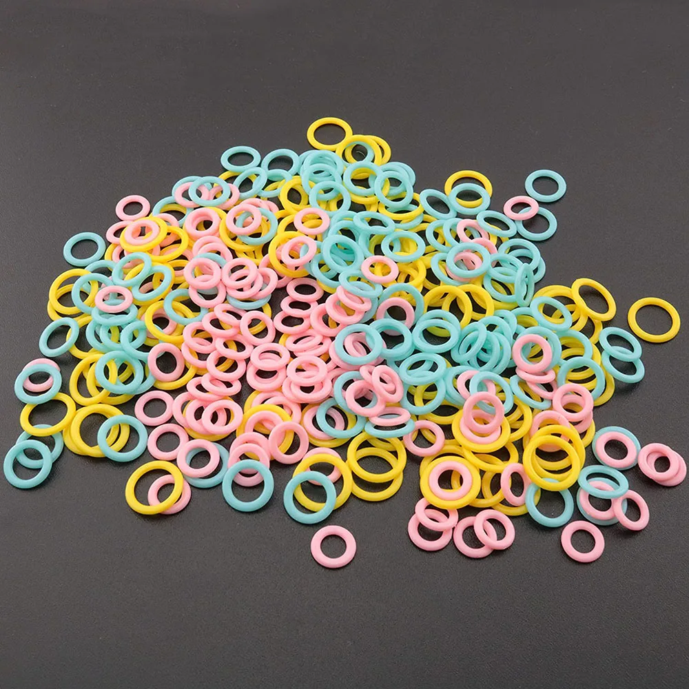 E-outstanding Knit Counting Ring 100pcs 12mm Colourful Plastic Stitch Marker Rings DIY Knitting Tools Crochet Locking Sewing Accessories