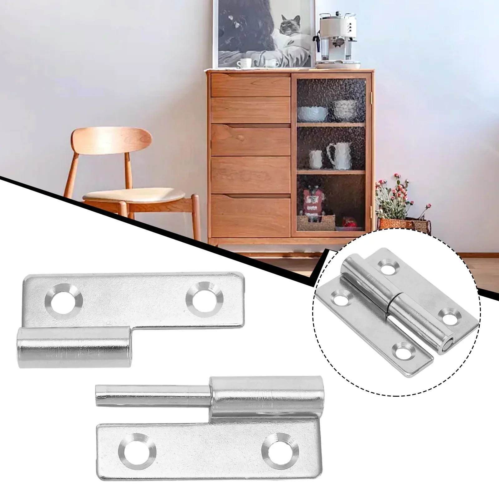 Detachable Flag Shape Hinge Stainless Steel Hinge Door Hinges Hardware Home Improvement Removable Bathroom