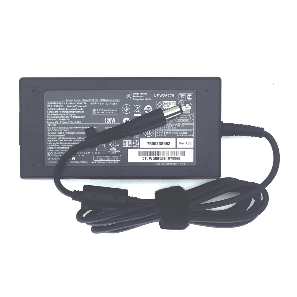 HP HSTNN-LA25 677762-001 693709-001 L57117-001 L56786-003 906329-001 TPN-DA19 932446-850 801637-001 용 120W AC 어댑터