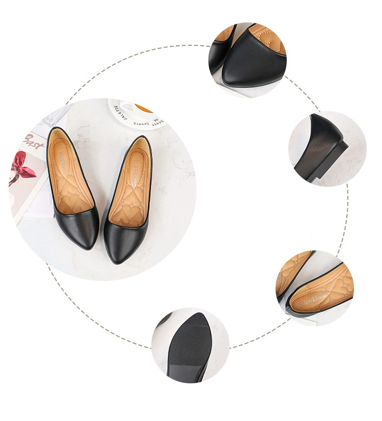 Zapatos planos con punta estrecha para mujer