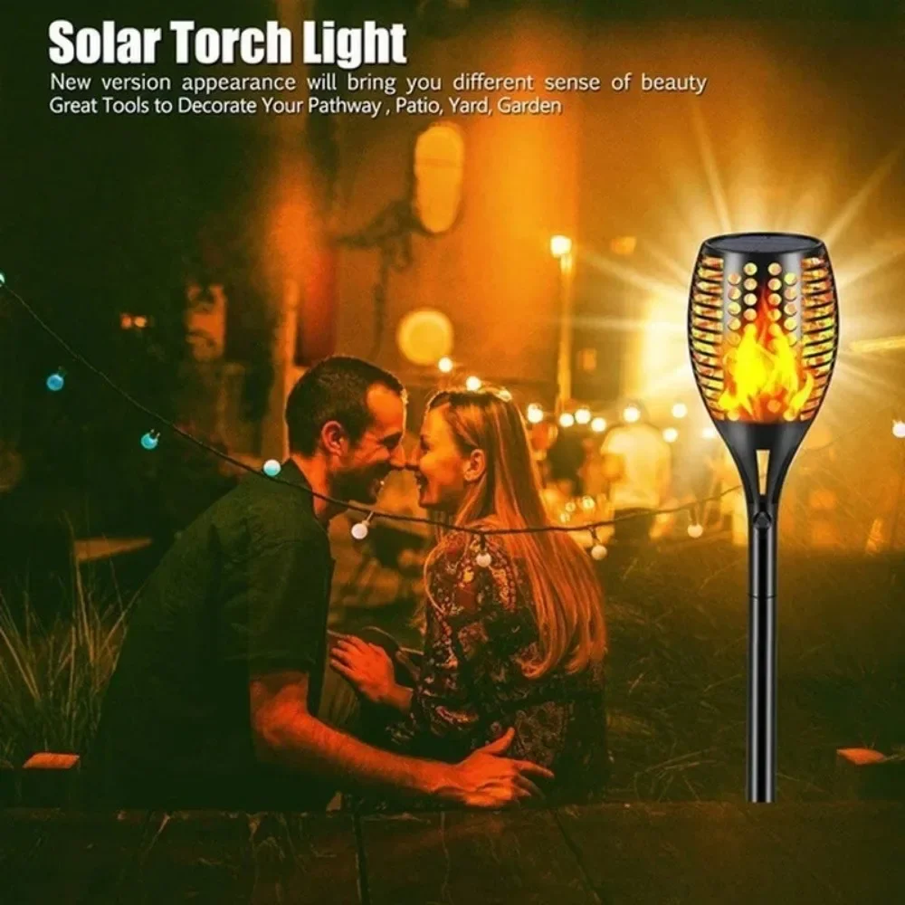 Description Picture 5 of item12LED Solar Flame Torch Lights Flickering Light Waterproof Garden Decoration Outdoor Lawn Path Yard Patio Floor Lamps