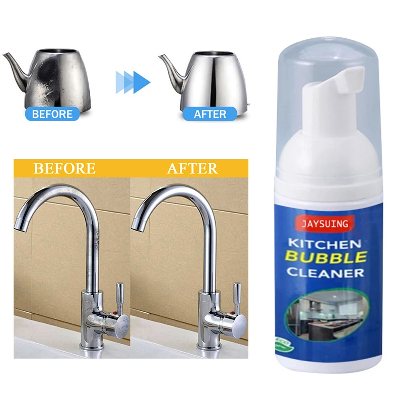 Cleaning Bubble Spray Kitchen Grease Cleaner Rust Remover Home Dirt Oil Descaling Detergent Bubble Foam 30ML