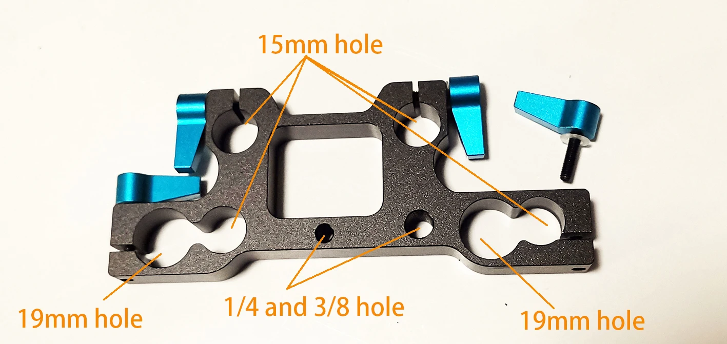 

Синий 19 мм 15 мм стержневой Зажим Блока адаптер fr LWS студийная система поддержки рельса DSLR Rig V3