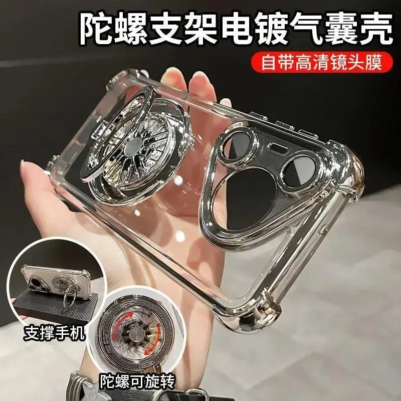Rotating Gyroscopic Shockproof Case with Magnetic Bracket and Magsafe Holder