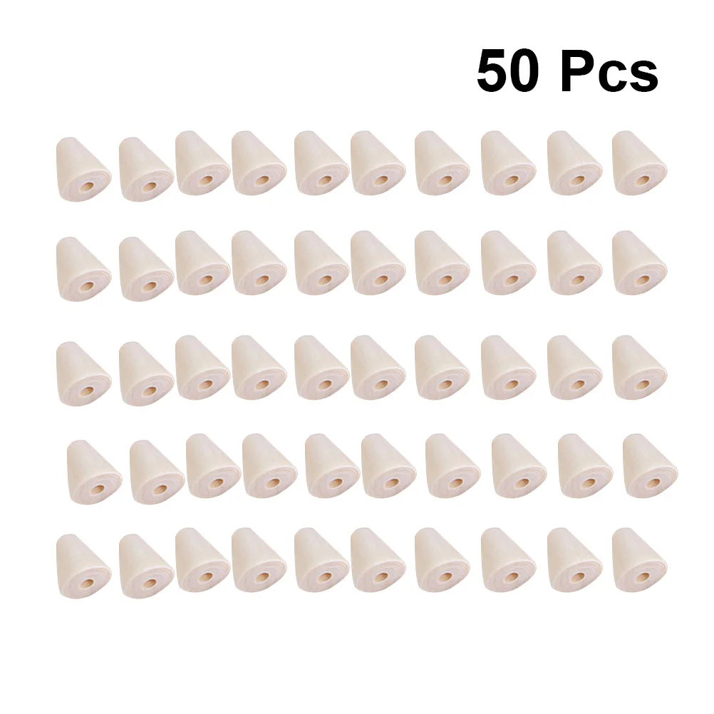 

50 Pcs for Bracelets Jewelry Making Kids Wooden Drop Cone Shape Child