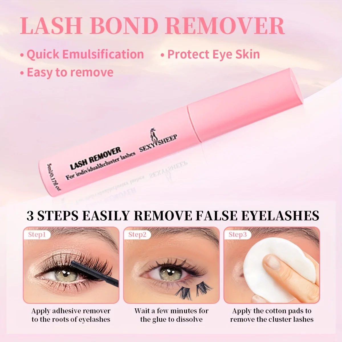 Lash Extension Kit Fake Eyelashes DIY Lash Clusters Individual with Bond&Seal Remover Tweezers Brush 9