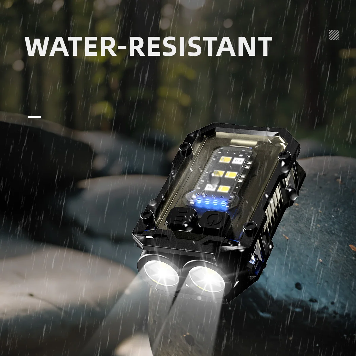 WARSUN Mini LED Flashlight SQ10 Rechargeable Keychain Torch Light with Clip Headlight for Outdoor Camping Hiking Emergency 1